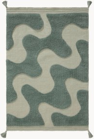 Tappeto in cotone artigianale con motivo in rilievo Muriel