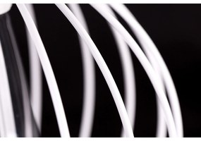 Sospensione 1 Luce Morgana Paralume A Gabbia In Acciaio Bianco E Legno Naturale