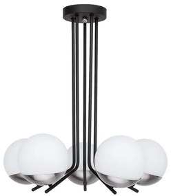 Jupiter 1724 - Lampadario a sospensione con supporto rigido SANTA 5xE14/40W/230V cromo