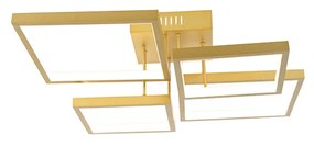Plafoniera oro con LED dimmerabile a 3 livelli 4 luci - Lejo