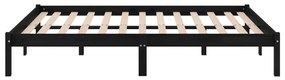 Giroletto nero legno massello 135x190 cm 4ft6 double