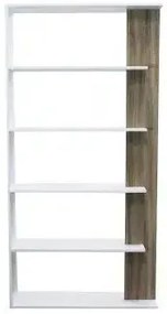 Libreria Alisha Bianca e Naturale, 90x23,5x180