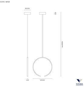 Olympic sospensione Ø45 24w 3000k - 4000k