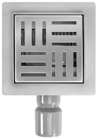 Scarico lineare REA CROSS Nickel Brush 12x12