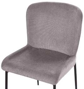 Set di 2 sedie tessuto grigio scuro ADA Beliani