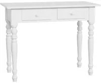 Scrivania 2 cassetti bianco shabby tornita 105x55x78 - Mobili 2G