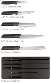 Set di coltelli in acciaio inox Elevate - Joseph Joseph