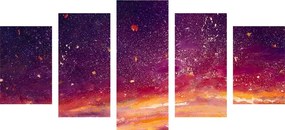 Quadri 5 pezzi – Pittura a olio del cielo