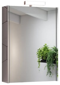 Specchio Contenitore Con Illuminazione Akira bianco L 51.5 x H 70 x P 15.5 cm