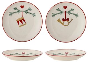 Set di piatti da dolce color crema in gres a tema natalizio 2 pz ø 16 cm Yule – Bloomingville