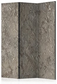 Paravento separè Serenata d'argento - texture artistica di pietra grigia con pattern