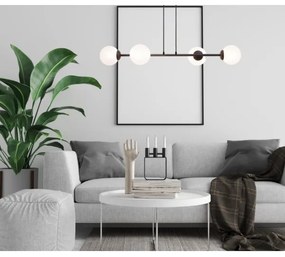 Lampadario a sospensione con filo FIRA 4xE27/60W/230V nero