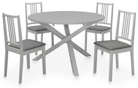 Set Per Sala Da Pranzo 5 Pz İn Mdf Grigio /