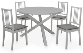 Set Per Sala Da Pranzo 5 Pz İn Mdf Grigio /