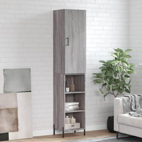 Credenza Grigio Sonoma 34,5x34x180 Cm İn Legno Multistrato /
