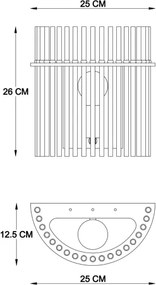Globo 15698W - Applique GORLEY 1xE27/60W/230V nero