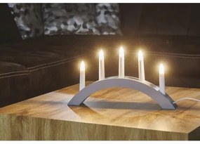 Candeliere natalizio LED 5xLED/15W/230V grigio