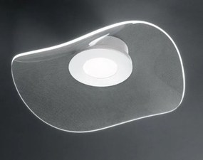 Plafoniera in metallo verniciato bianco e acrilico (ULTIMI DISPONIBILI - N°1)