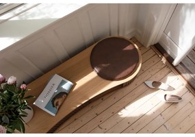 Tavolo TV in rovere decorato in marrone naturale 140x40 cm Audacious - UMAGE