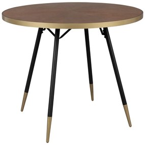 Tavolo da pranzo rotondo con piano in noce ø 91 cm Denise - White Label