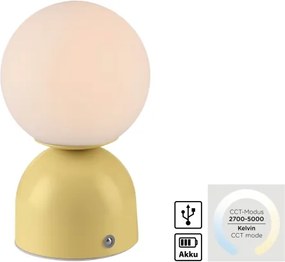 Schöner Wohnen 19218-81 - Lampada da tavolo LED dimmerabile RUDI LED/1,2W/5V gialla