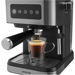 Sencor - Macchina da caffè espresso a leva 1050W/230V nero/cromo satinato