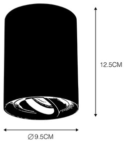 Faretto a plafone Smart grigio scuro orientabile con WiFi GU10 - Rondoo Up