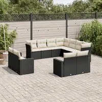 Set Divani da Giardino 11 pz con Cuscini in Polyrattan Nerocod mxl 113282