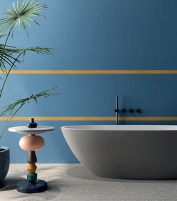 Piastrella da rivestimento interno 60 x 120 cm Sp. 7 mm rettificato Trend Whale in gres naturale smaltato blu satinato traffico leggero (pei 1/5) 1.44 mq