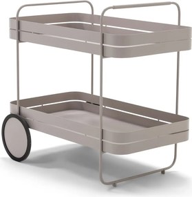 Tavolino da servizio in metallo su ruote 74x42 cm Gin &amp; Trolley – Spinder Design