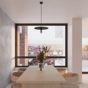 Sollux SL.0853 - Lampadario su filo FLAVIO 1xE27/60W/230V nero