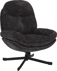 Poltrona Harper in tessuto nero – 77x54x101 cm