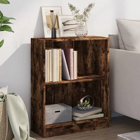 Libreria Rovere Fumo 60x24x76 Cm İn Legno Multistrato /