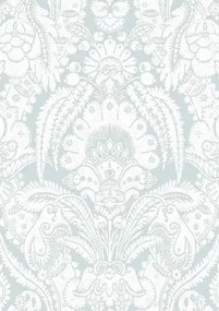 Cole & Son Carta da parati Chatterton - Pale Blue/ White