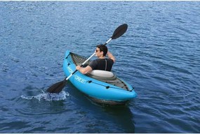 Bestway - Kayak Gonfiabile Singolo Hydro Force Cove Champion 275x81x45 cm con Remo in Alluminio e Pompa a Mano Inclusa