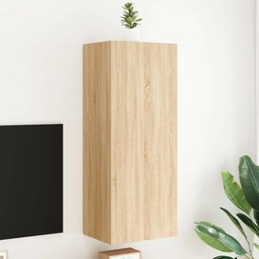 Mobile tv parete rovere sonoma 40,5x30x102 cm legno multistrato