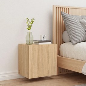 Mobile tv parete rovere sonoma 40,5x30x40 cm legno multistrato