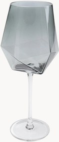 Set di 4 bicchieri da vino fatto a mano Diamond