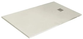 Piatto doccia in resina Strato bianco L 120 x L 80 x H 2.5 cm effetto pietra