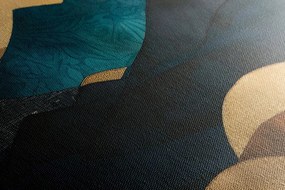 Stampa su tela – Natura astratta blu-oro