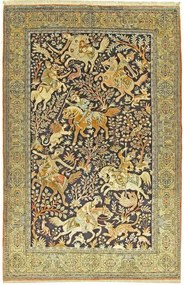 Ghom Tappeto 140 x 210 Blu (Iran) Annodato A Mano