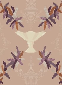 Coordonne Tapete Neo-Rococo - Nude