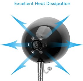 Aigostar -  Lampada da tavolo con morsetto 1xE27/11W/230V nero/cromo