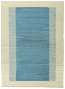Kilim Tappeto 170x240 Blu (Tacchino) Tessuto A Mano