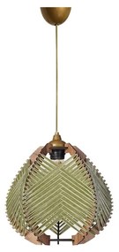 Lampadario verde/di colore naturale con paralume in tessuto ø 25 cm – Opviq lights