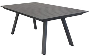 SPLENDOR - set tavolo in alluminio cm 200/300 x 110 x 75 h con 8 poltrone Splendor