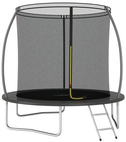 Set Trampolino con Rete di Sicurezza Rotondo di diverse dimensioni e capacità, Set Trampolino Rotondo 244x55 cm 100 kg