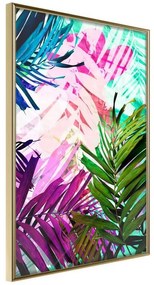 Poster  Vibrant Jungle  Cornice Quadri Cornice d'oro, Larghezza x Altezza Home decor 20x30