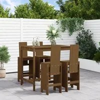 Set Bar da Giardino 5 pz Miele in Legno Massello di Pinocod mxl 83657