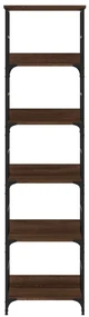 Libreria rovere marrone 50x33x188,5 cm in legno multistrato